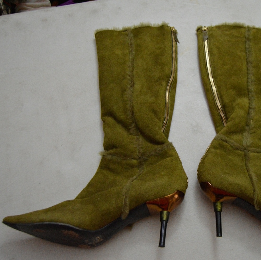 Casadei calf high heeled boots